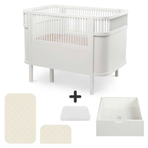 Sebra Sengen - Klassisk - Baby & Jr. - Classic White - Bundle 4