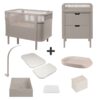 Sebra Sengen og Puslebordet m. Tilbehør - Jetty Beige - Deluxe Bundle 3