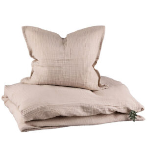 Sebra Sengetøj - Junior - Musselin - Seabreeze Beige