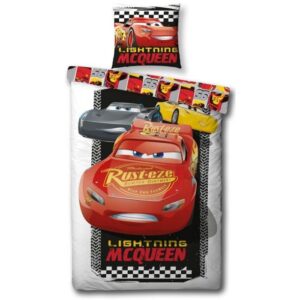 Sengetøj 140x200 cm - Cars - 2 i 1 design - med defekt emballage - 100% bomuld