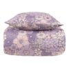 Sengetøj - Lilla blomstret sengesæt - Borg Living sengelinned i polycotton
