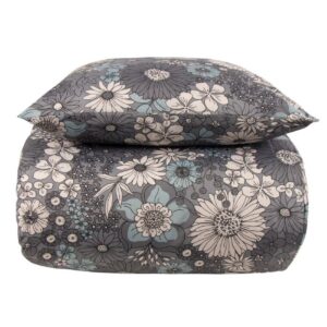 Sengetøj - Sort blomstret sengetøj - Borg Living sengelinned i polycotton