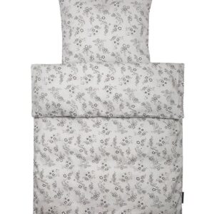 Smallstuff Sengetøj - Baby - Flower Garden - Grey