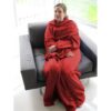 Snuggie plaid - Tæppe med ærmer - 130x180 cm - Rød