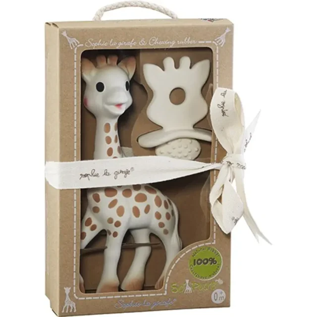 So Pure Sophie Giraf - 18 cm. + Natural Bidering