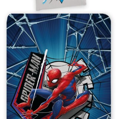 Spiderman sengetøj 100x140 cm - Junior sengesæt med Spiderman - Vendbart motiv - 100% bomulds sengelinned