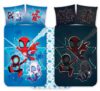 Spidey sengetøj - 100% blødt bomuld - Vendbart selvlysende junior sengesæt - 100x140 cm sengelinned