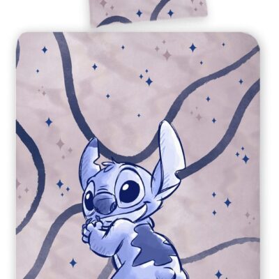 Stitch sengetøj 100x140 cm - Junior sengesæt med Stitch - Vendbart motiv - 100% bomulds sengelinned