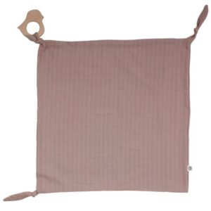 Sutteklud med fugleformet bidering - GOTS certificeret økologisk bomuld - 35x35 cm - Rose Wood - Müsli By Green Cotton