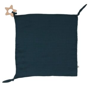 Sutteklud med stjerneformet bidering - GOTS certificeret økologisk bomuld - 35x35 cm - Indigo - Müsli By Green Cotton