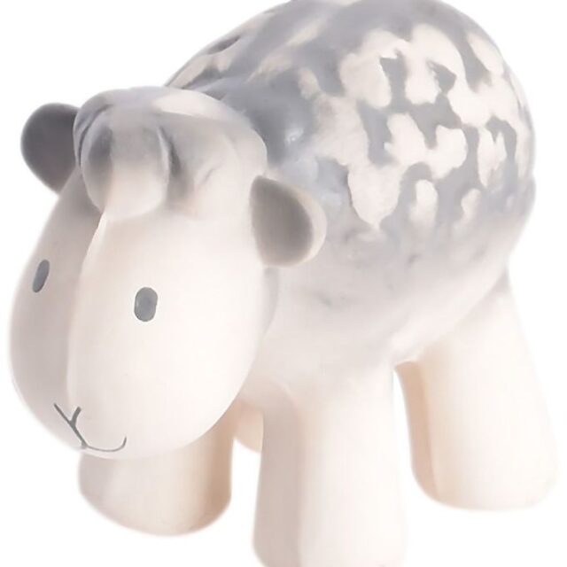 Tikiri Bidedyr - Naturgummi - Får - Grå/Hvid