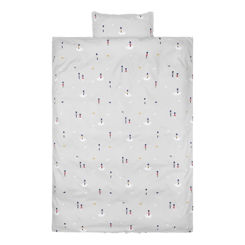 Vanilla Copenhagen - Sengetøj Baby - Cozy Grey tinsoldat - 70 x 100 cm, 40 x 45 cm