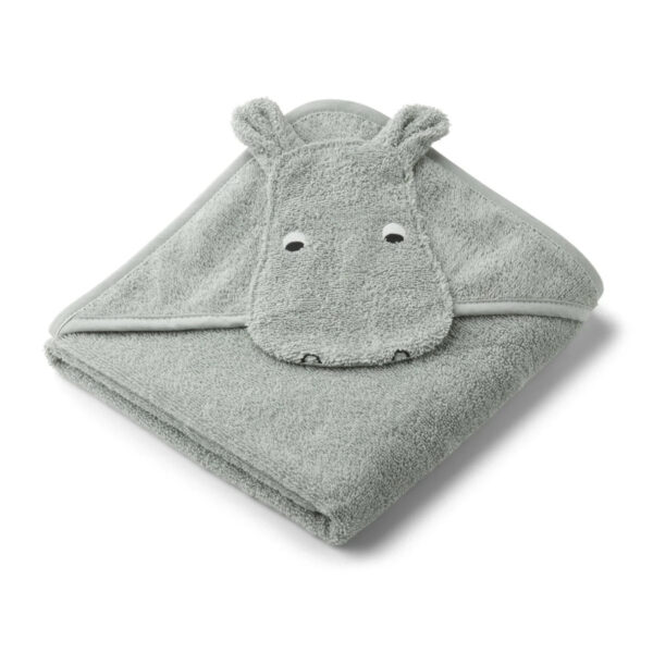 Albert Baby Håndklæde m. hætte, Hippo Dove Blue, Liewood