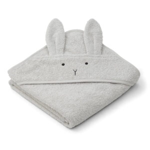 Albert Baby Håndklæde m. hætte, Kanin dumbo grey, Liewood