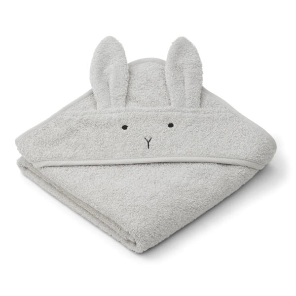 Albert Baby Håndklæde m. hætte, Kanin dumbo grey, Liewood
