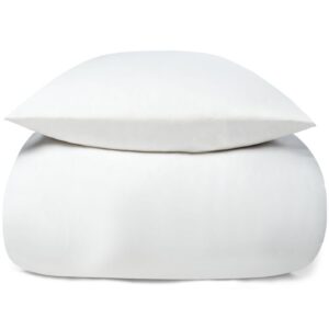 Bambus sengetøj - 100% Naturligt bambus - 140x200 cm - Hvidt satinvævet sengesæt