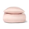 Bambus sengetøj - 100% Naturligt bambus - Nature By Borg - Rosa satinvævet dynebetræk