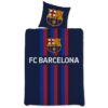 FC Barcelona sengetøj - Blåt vendbart sengesæt med logo - 100% bomulds sengelinned - Fodbold sengetøj