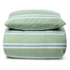 Flonel sengetøj - 140x200 cm - Stripe grøn - 100% bomulds flonel - Nordstrand Home sengesæt
