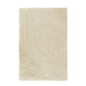 Gulvtæppe 160x230 cm - Hvid - Langt ryatæppe med skridsikker bagside - Løs tæppe fra Nordstrand Home