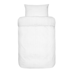 Hvidt sengetøj - 140x220 cm - Milano hvid - Sengesæt i 100% dobbyvævet bomuldssatin - Høie sengetøj