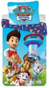 Junior sengesæt 100x140 cm - Vendbart sengetøj med Paw Patrol og udkigstårnet - 100% bomulds sengelinned