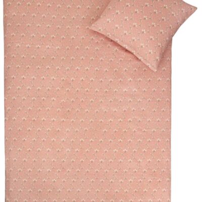 Junior sengetøj 100x140 cm - Summer rosa - 100% Bomuldssatin - By Night sengesæt