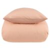 King size sengetøj 100% bomuld - 240x220 cm - Rosa stribet sengesæt - Nordstrand Home - Dynebetræk i 100% bomuld