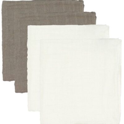 Pippi Stofbleer - 65x65 - 4-pak - Brun/Creme