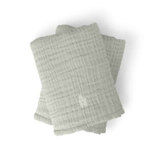 Sebra Pusleunderlag - 6-lags - 2 stk. - Muslin - Mist Green