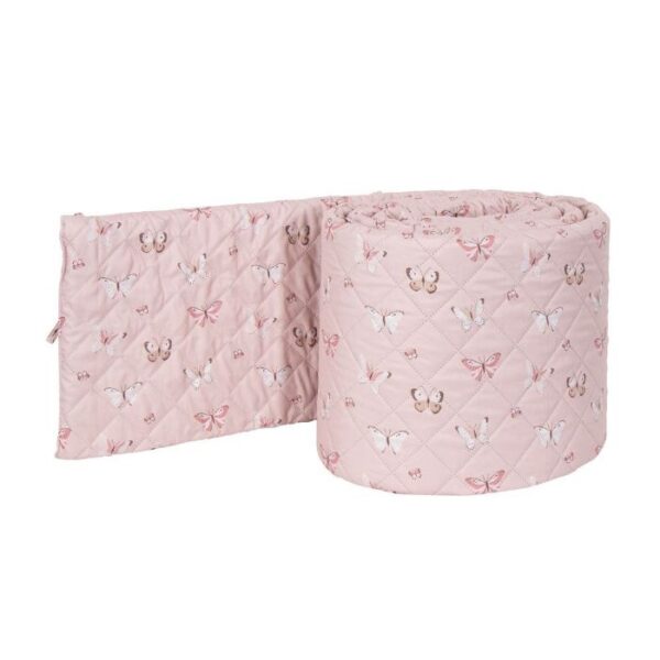 Sengerand - Lyserød - Sommerfugle - Perfekt til babysengen - Nordstrand Home