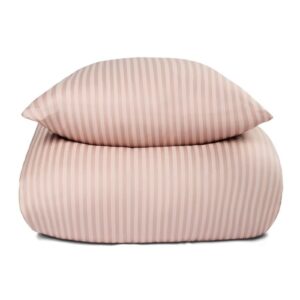 Sengetøj i 100% Bomuldssatin - King Size sengesæt 240x220 cm - Lyserødt ensfarvet sengelinned - Borg Living