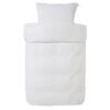 Vævet krepp junior sengetøj - 100x140 cm - Allergivenligt hvid krepp sengesæt i 100% bomuld - Høie of scandinavia pure white