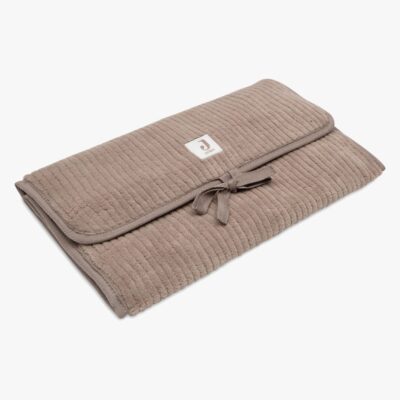 Jollein Cloudy Rib Pusleunderlag med Opbevaringslommer, Milky Coffee