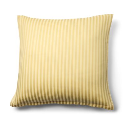 Pudebetræk 60x63 cm - 100% bomuldssatin - Klassisk gule striber