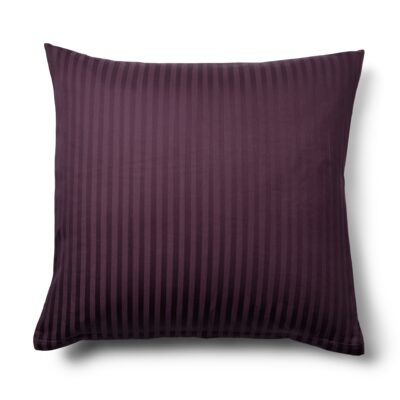 Pudebetræk 60x63 cm - 100% bomuldssatin - Klassisk lilla striber