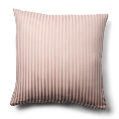 Pudebetræk 60x63 cm - 100% bomuldssatin - Klassisk lyserøde striber