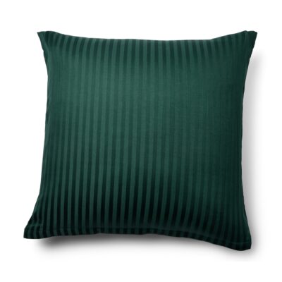 Pudebetræk 60x63 cm - 100% bomuldssatin - Klassisk grønne striber