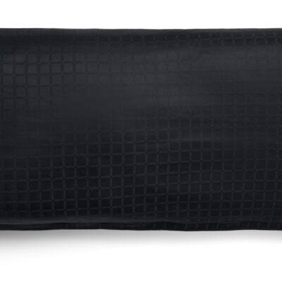 Pudebetræk 50x150 cm - 100% Bomuldssatin - Multipude - Sort jacquardvævet