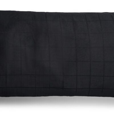 Pudebetræk 50x150 cm - Blødt, jacquardvævet bomuldssatin - Check sort - By Night pudebetræk