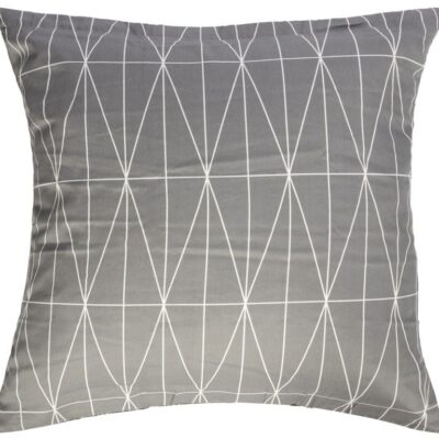 Pudebetræk 60x63 cm - Graphic harlekin - Grå - 100% Bomuldssatin