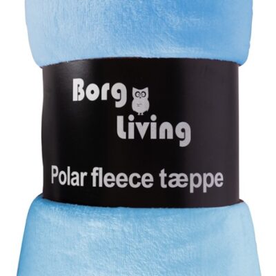Fleece tæppe - Blå - 150x200 cm - Blødt og lækkert sofatæppe - Borg Living