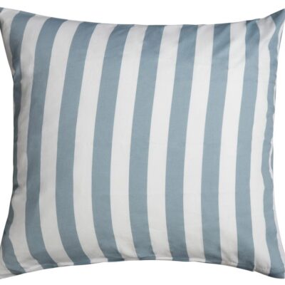 Pudebetræk 60x63 cm - 100% bomuldssatin - Nordic Stripe - Blå striber