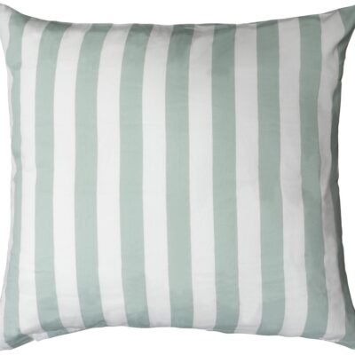 Pudebetræk 60x63 cm - 100% bomuldssatin - Nordic Stripe - Mint farvet striber