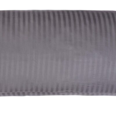 Pudebetræk 50x150 cm - 100% bomuldssatin - Multipude - Klassisk mørkegrå striber