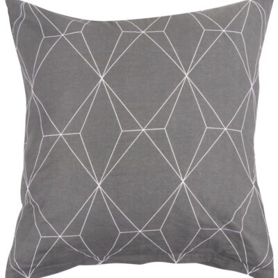 Pudebetræk 60x63 cm - Graphic grey - Hovedpudebetræk i 100% Bomuld