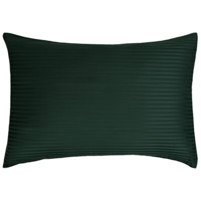 Pudebetræk 70x100 cm - 100% bomuldssatin - Gavlpude - Klassisk grønne striber