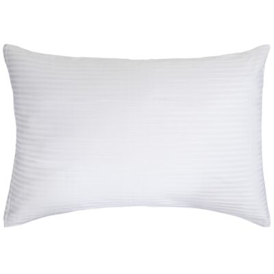 Pudebetræk 70x100 cm - 100% bomuldssatin - Gavlpude - Klassisk hvide striber