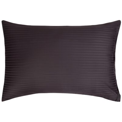 Pudebetræk 70x100 cm - 100% bomuldssatin - Gavlpude - Klassisk mørkegrå striber