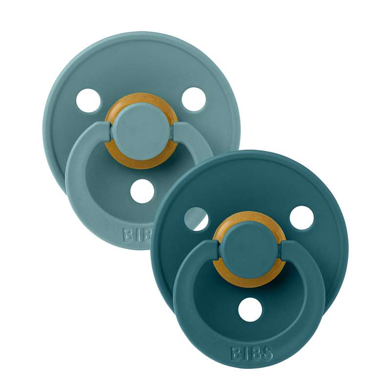 BIBS Colour Sutter - 2-pak - Str. 2 - Symmetrisk - Island Sea/Fo